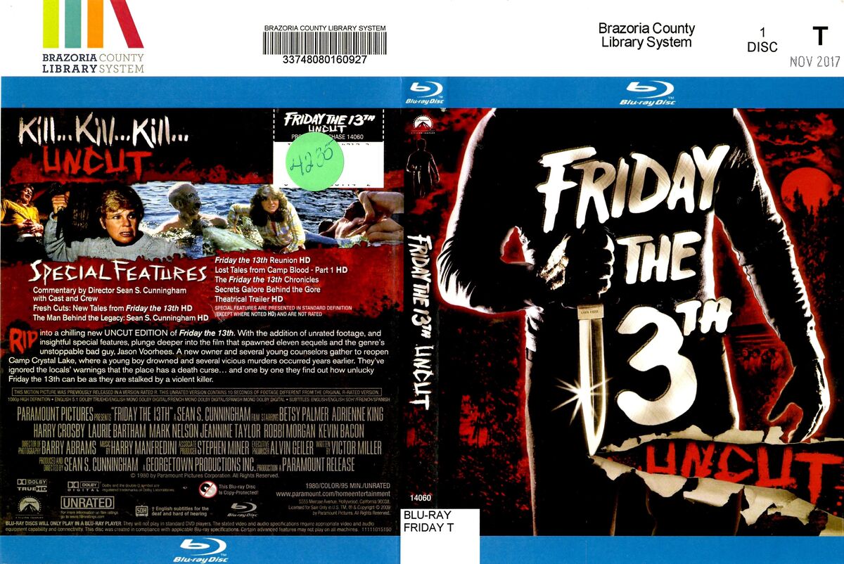 Friday the 13th (1980): Uncut | DVD Database | Fandom