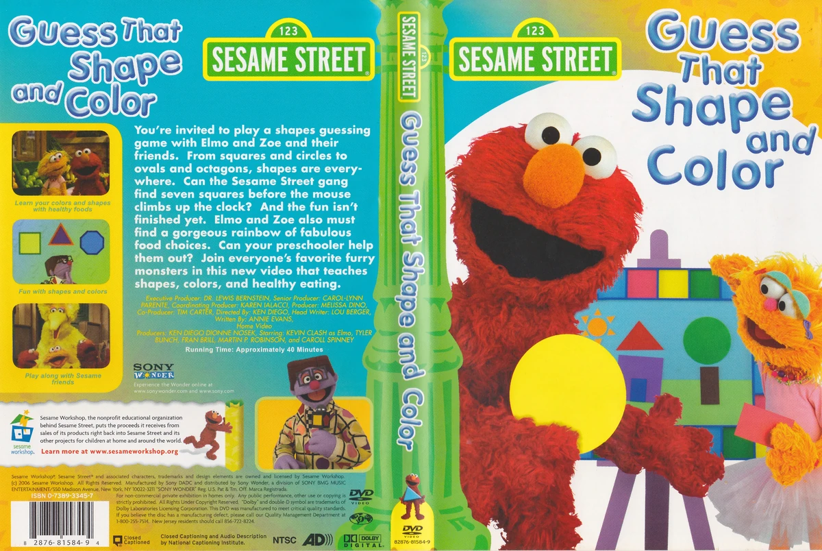 Sesame Street Guess That Shape and Color DVD Database Fandom