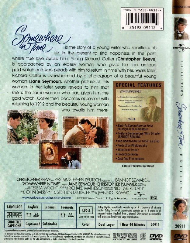 Somewhere in Time: Collector's Edition | DVD Database | Fandom