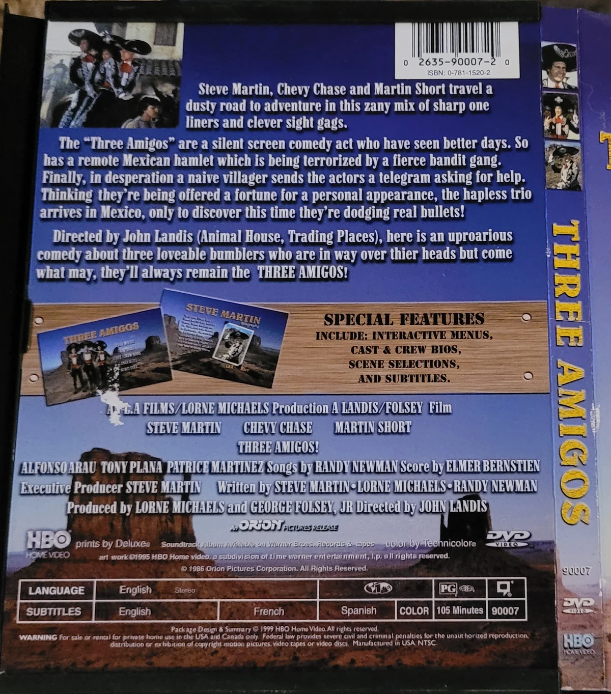 Three Amigos! | DVD Database | Fandom