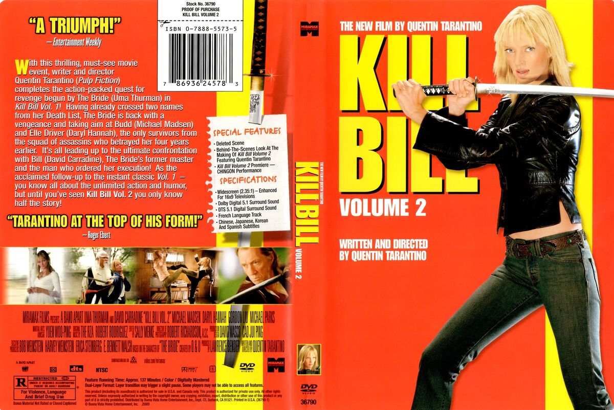 Kill Bill: Volume 2 | DVD Database | Fandom