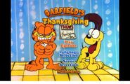 Garfield's Thanksgiving sub-menu