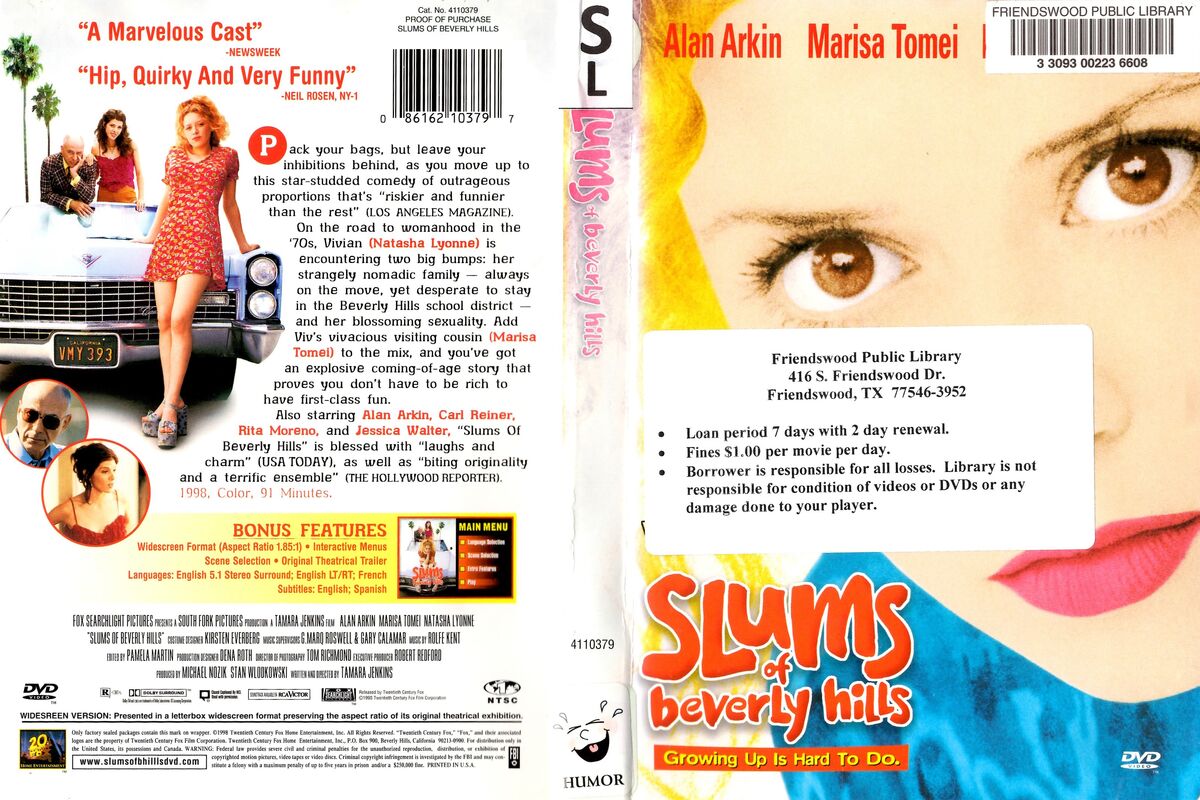 DCI☆DVD☆2000 Slums of Beverly Hills | DVD Database | Fandom