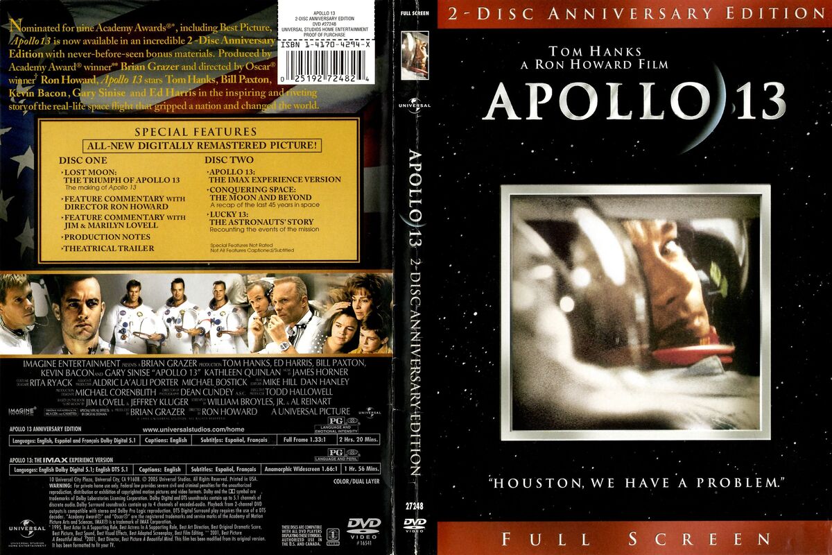 Apollo 13: 2-Disc Anniversary Edition | DVD Database | Fandom