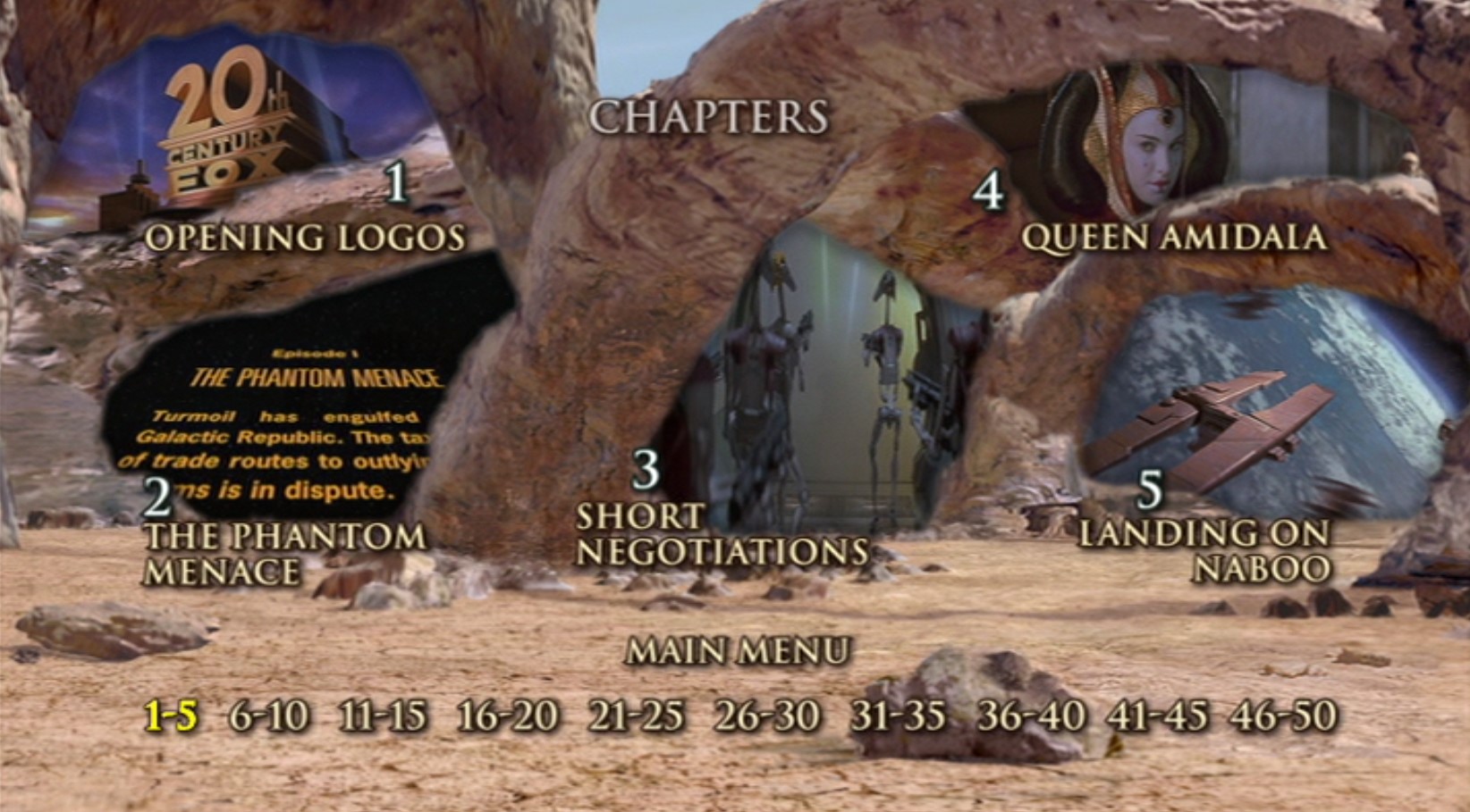 star wars episode i the phantom menace dvd menu star wars episode i the phantom menace dvd menu