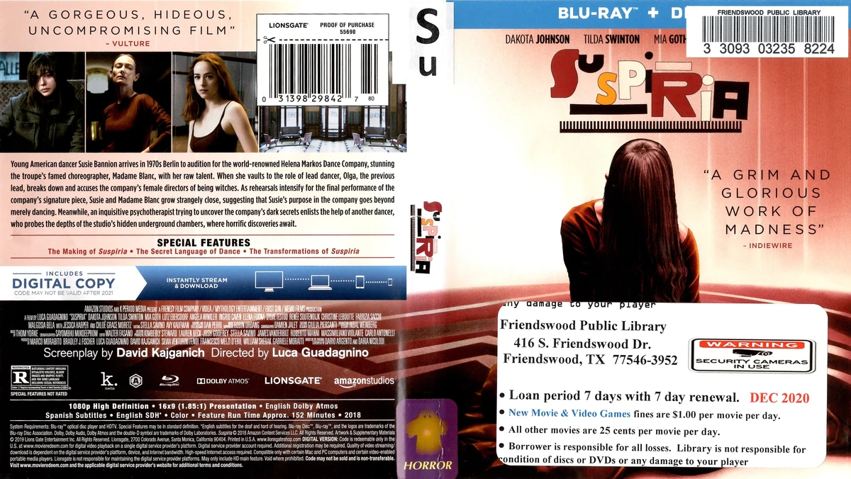 SUSPIRIA 2018 BLU RAY visual data 8