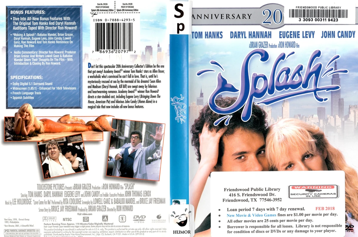 Splash: 20th Anniversary Edition | DVD Database | Fandom