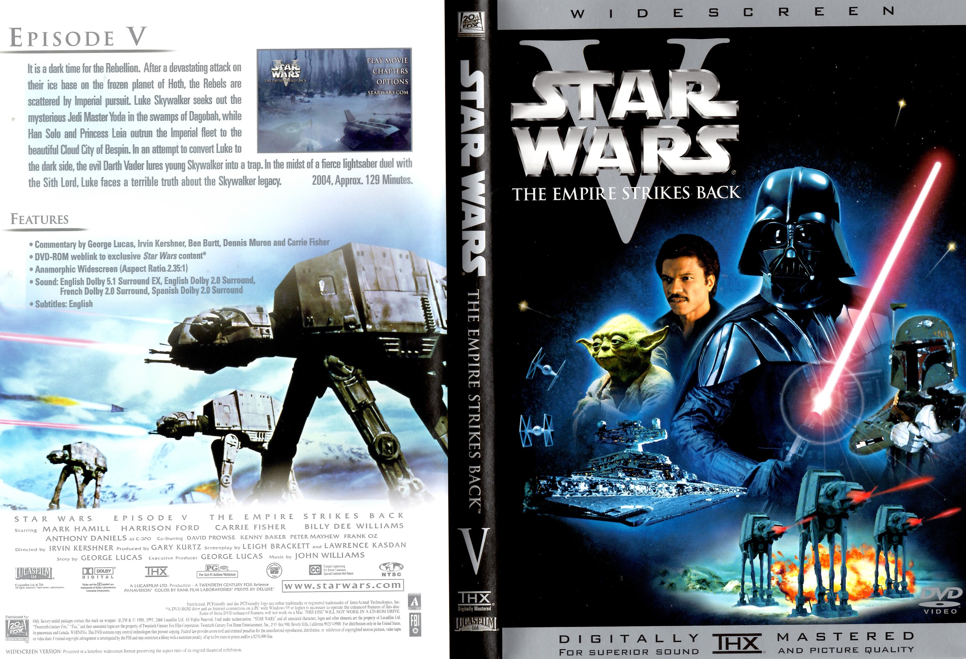 Star Wars Episode V: The Empire Strikes Back | DVD Database | Fandom