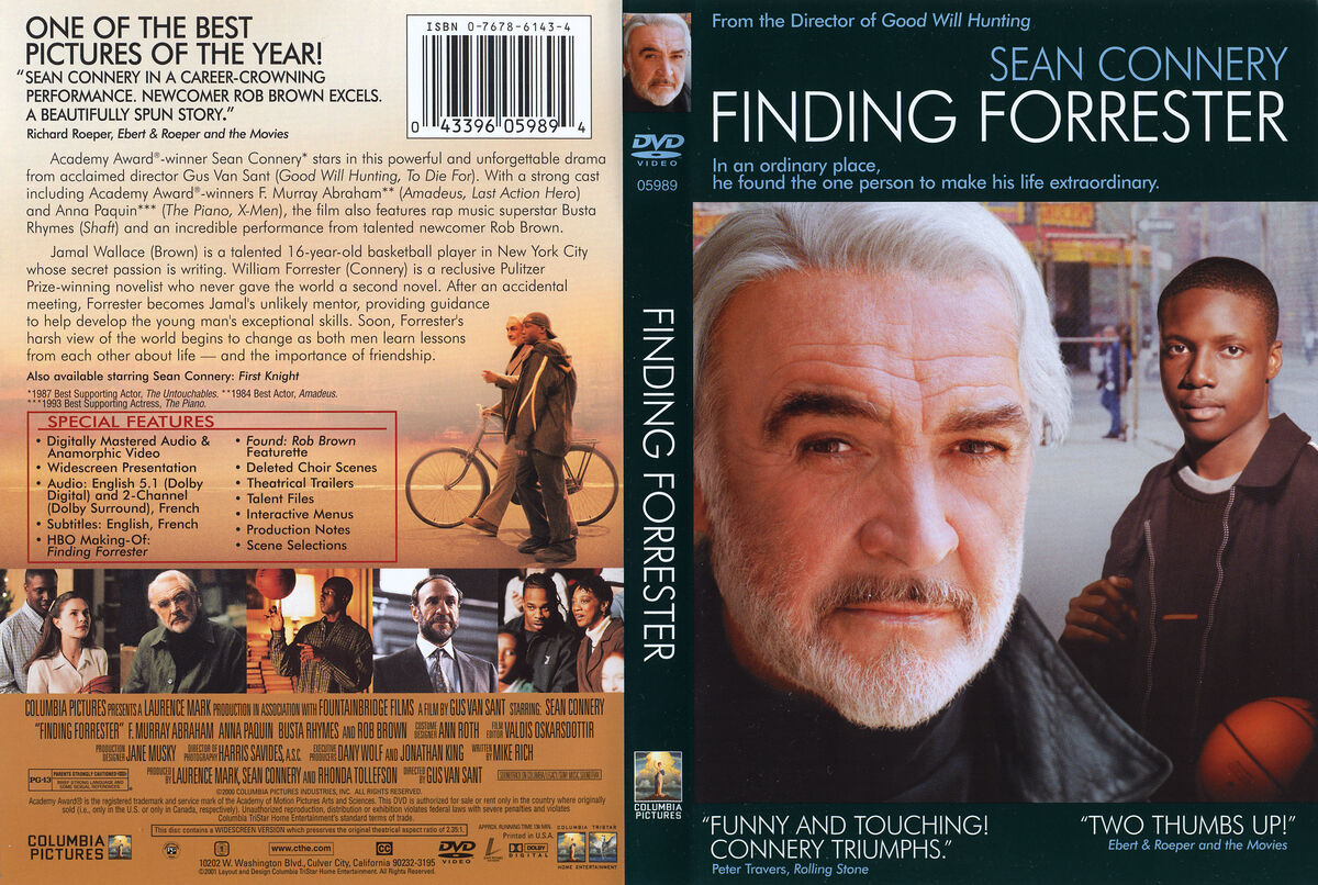 Finding Forrester 2000 DVD MOVIE SHAWN )SEAN Connery, Rob Brown