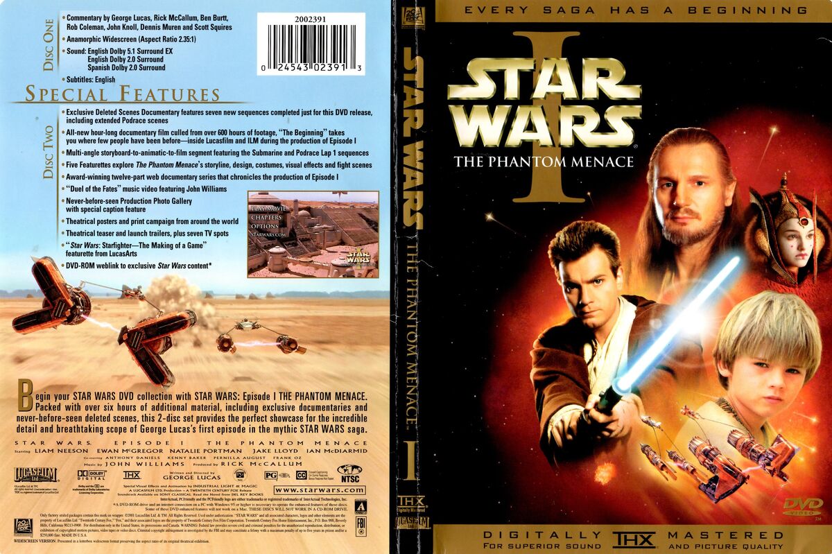 park Ijzig Verdorren Star Wars Episode I: The Phantom Menace | DVD Database | Fandom