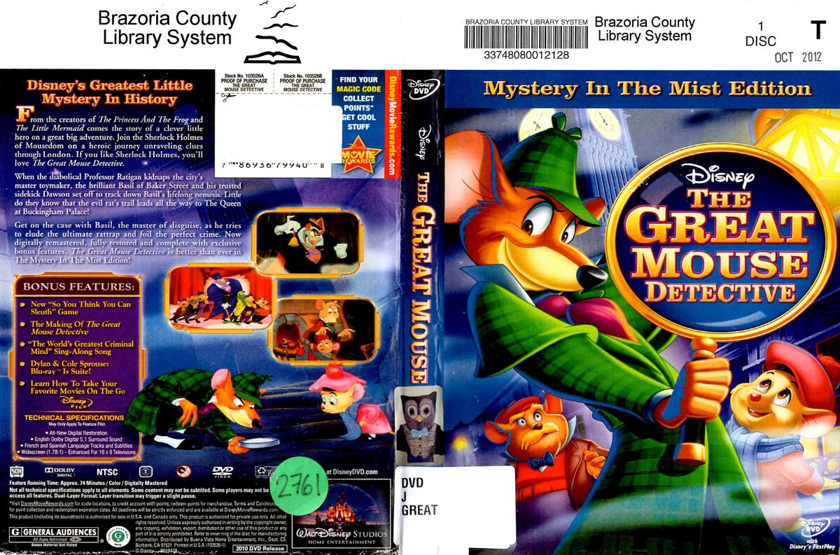 the great mouse detective dvd menu