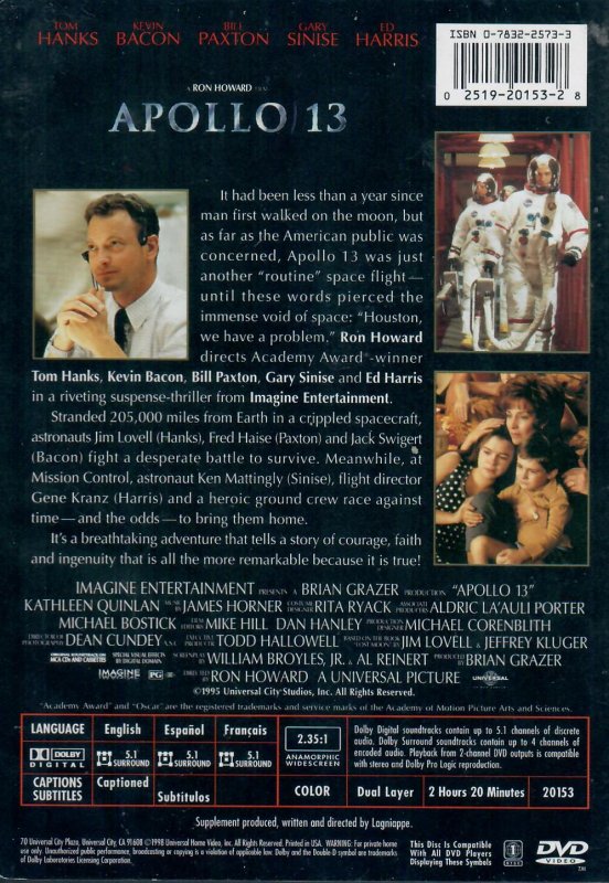 Apollo 13 | DVD Database | Fandom