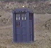 Exterior (Broken Doors), with more accurate "Police Box" signage.