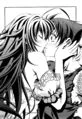 Rias kissing Issei after he breaks into the engagement party and fights Riser and takes Rias back