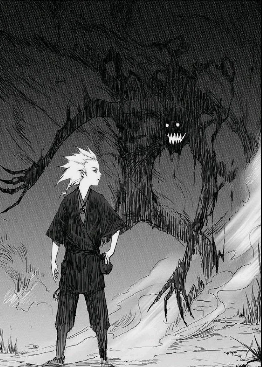 демон манга минтманга. аниме манга демон. аниме демон чб. дэнджи демон-бензопила. чёрный клевер аста против демона.