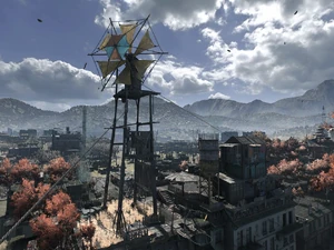 Ein Windrad im Besitz der Überlebenden