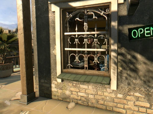 Ein Händler in einer verbarrikadierten Wohnung