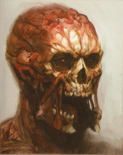An early concept of the Volatile's head. This one has a rather frightening "skeletal" appearance to it