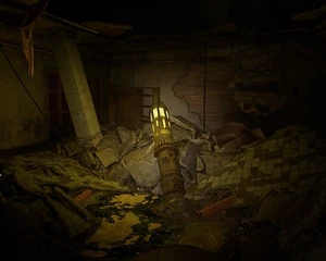 An unexploded THV GenMod bomb in Trinity, Old Villedor.