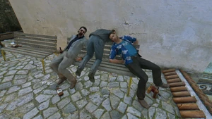 Johann mit den beiden anderen Schnapsleichen