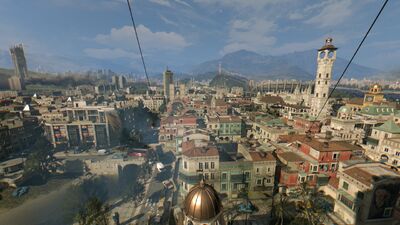 Ein Blick über einen Teil der Altstadt vom 