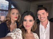 Royster with co-stars, Elizabeth Gillies and Ashley Day