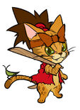 Myaamoto Musashi in Samurai Cats