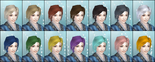 Female hair color set