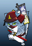 Kōsaka Myasanobu in Samurai Cats