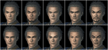 Male face set