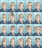 Female hairstyle set