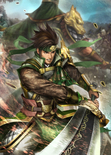 Dynasty Warriors 9 artwork with Guan Ping (Behind Guan Ping)