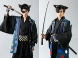 Butai Nobunyaga no Yabou Neko Gungi 2nd Stage Production. From left to right: Kouta Sakamoto, Kenta Mishima.