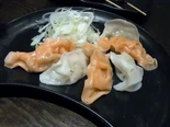 Kouhaku Sen Gyouza (Crimson and White Fan Dumplings) 580 yen