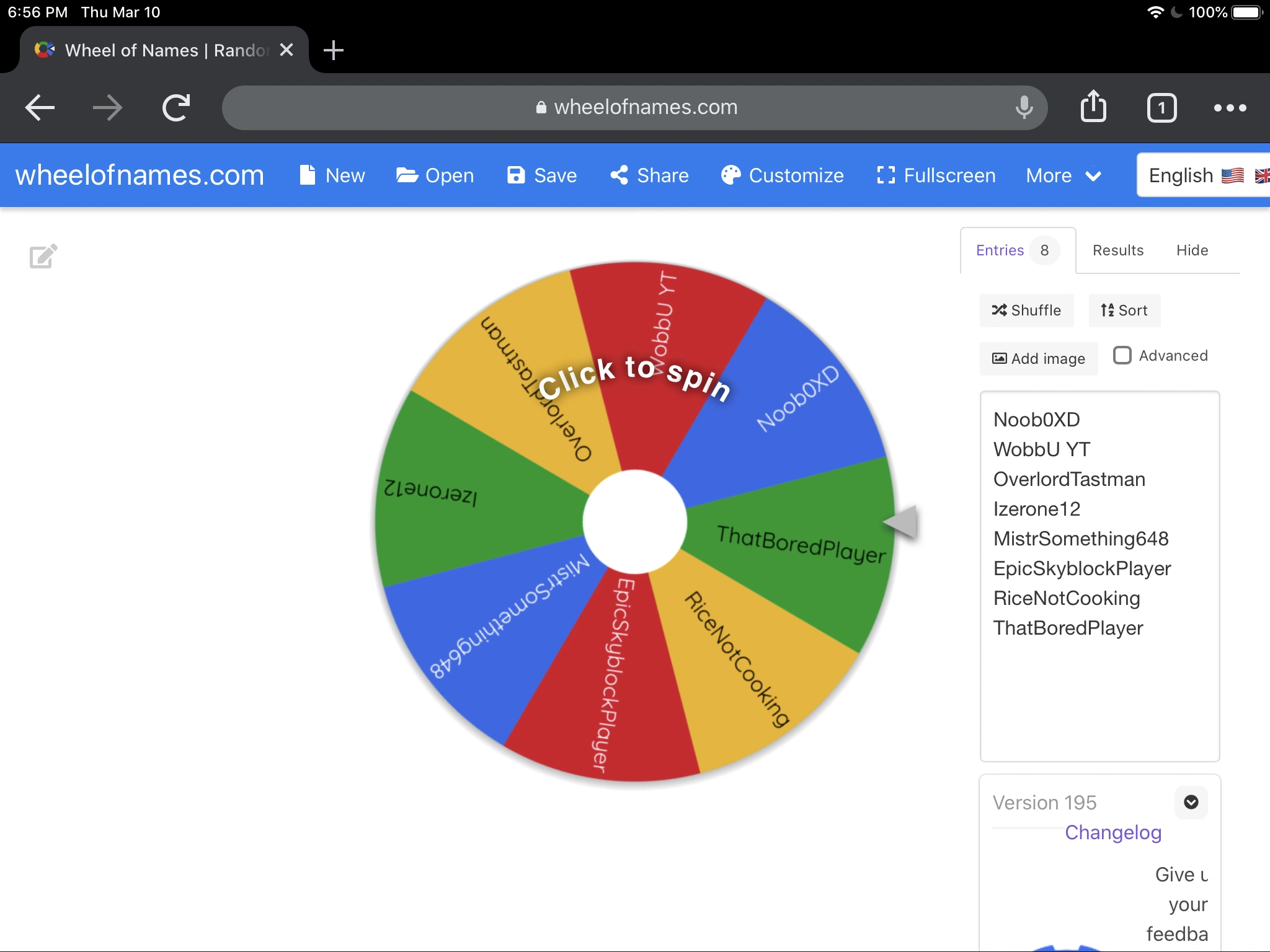 Wheel of Names Fandom