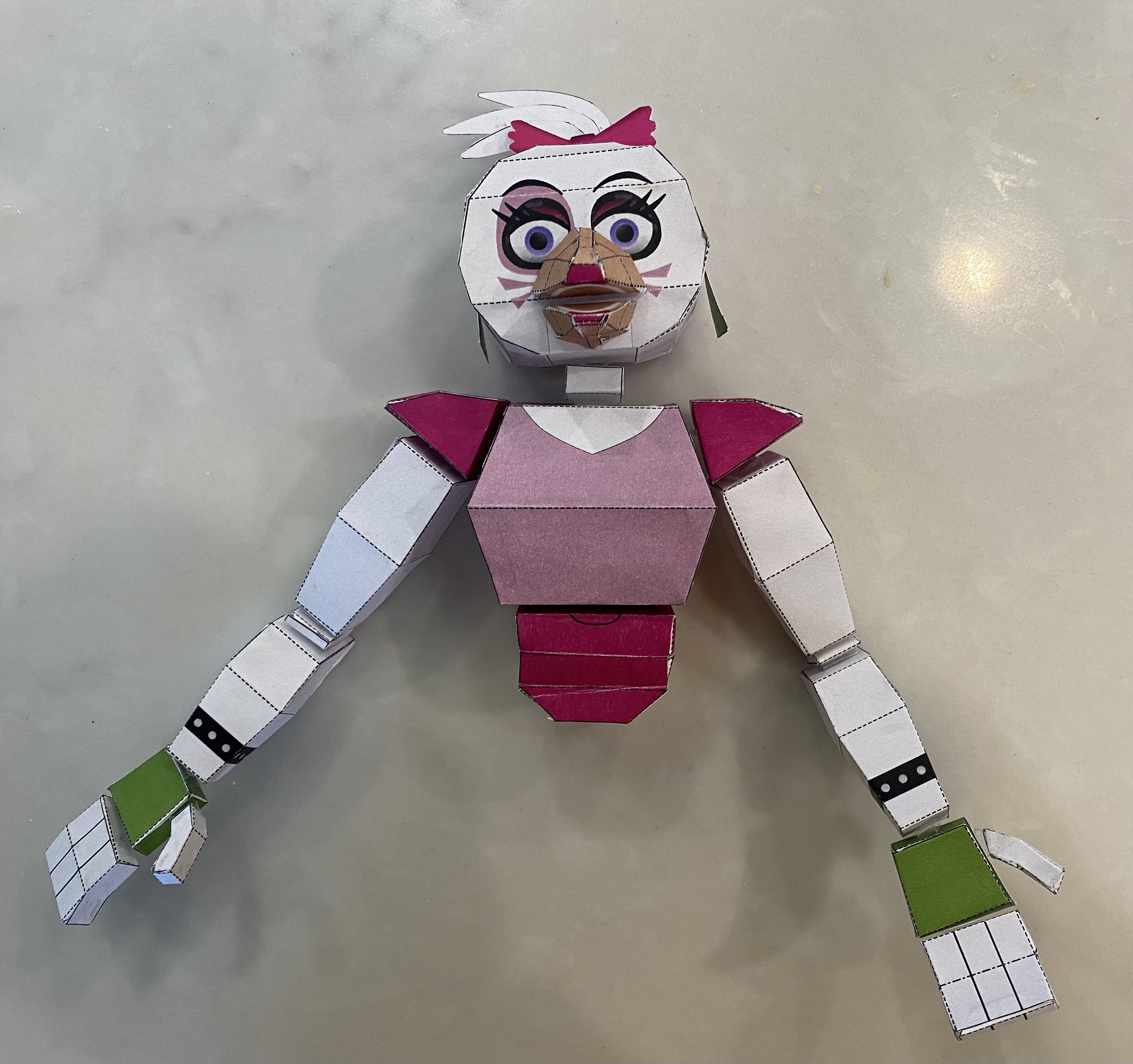 Reply for updates on glam Chica papercraft