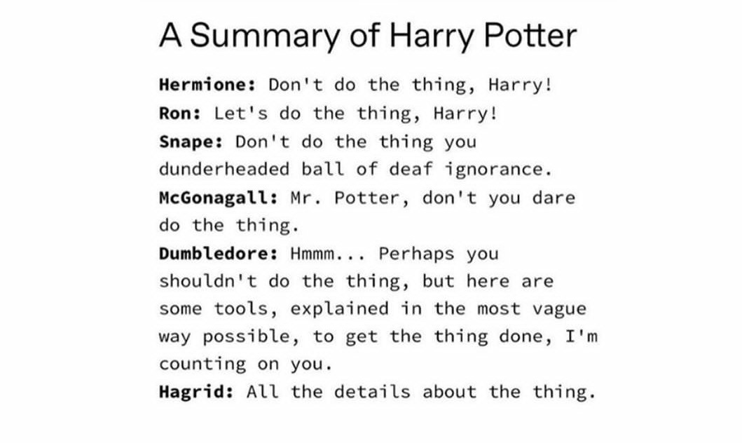 Summary of Harry Potter!! Fandom