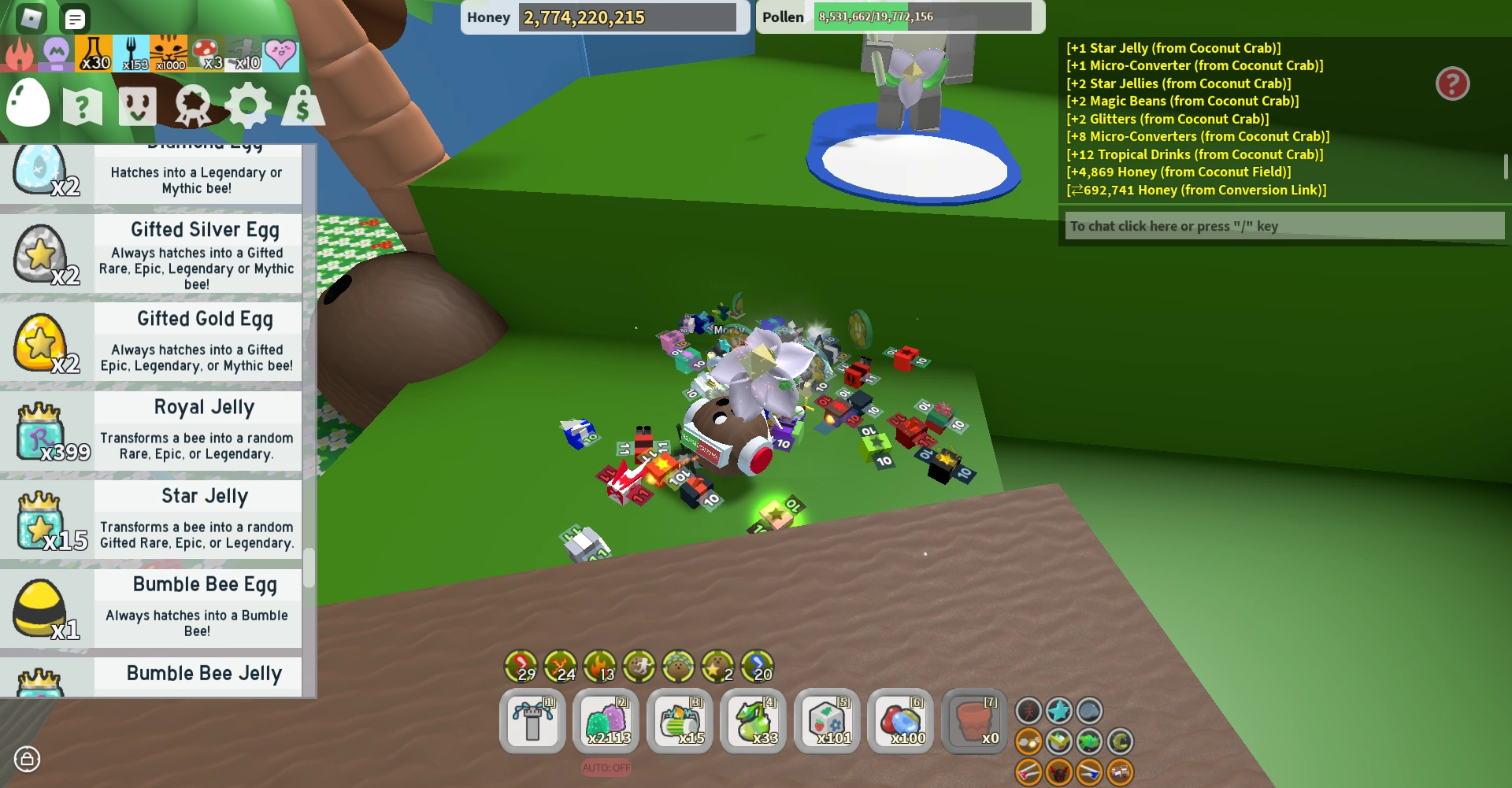 A lot of loot from coconut crab Fandom