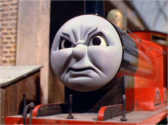 thomas the train mad face