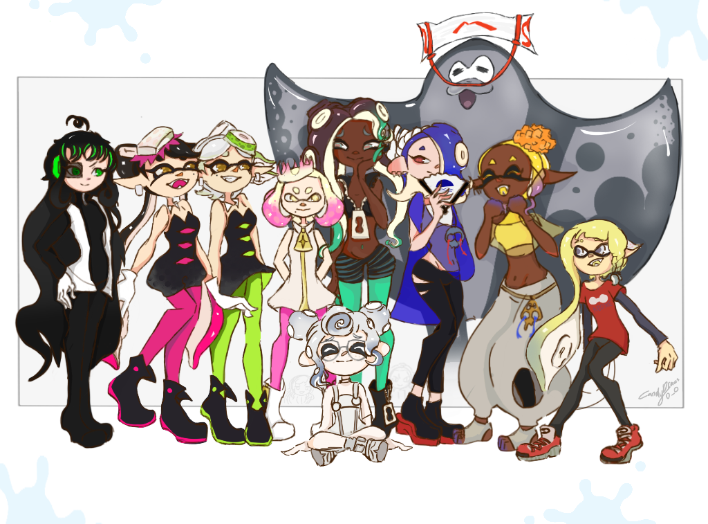 Squid sisters vs Off the hook vs Deep cut art I did for the meep team