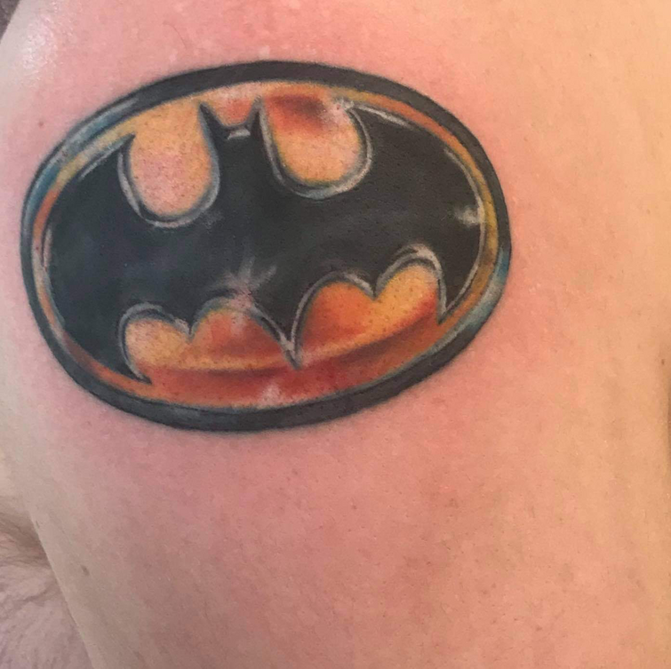 batman and robin logo tattoo