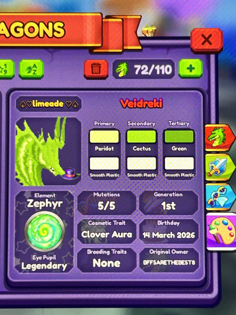 Anyone have a fm leg eye themed any trait veid that was born on March ...