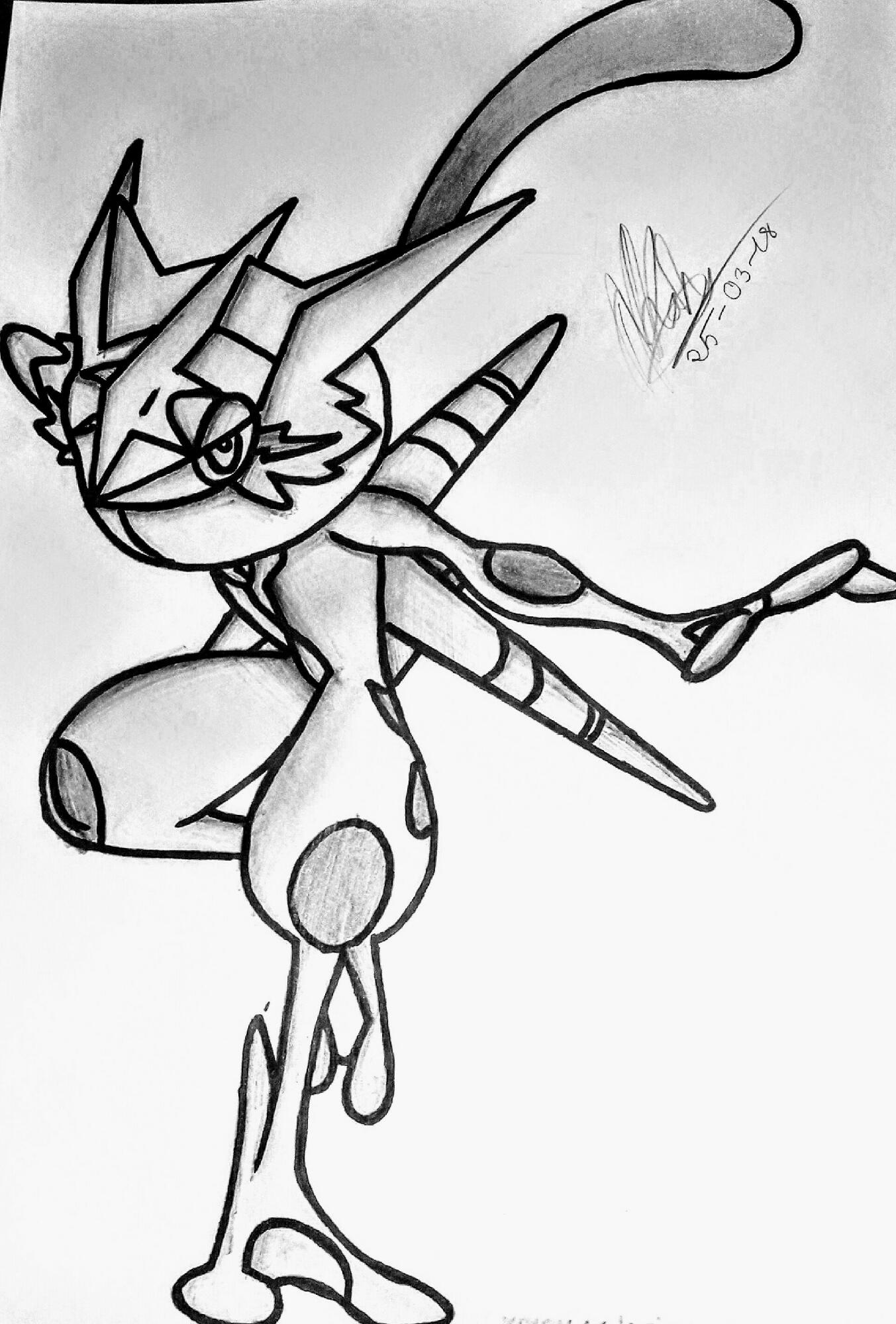 || My Drawing #3 ~ Ash's Greninja || | Fandom