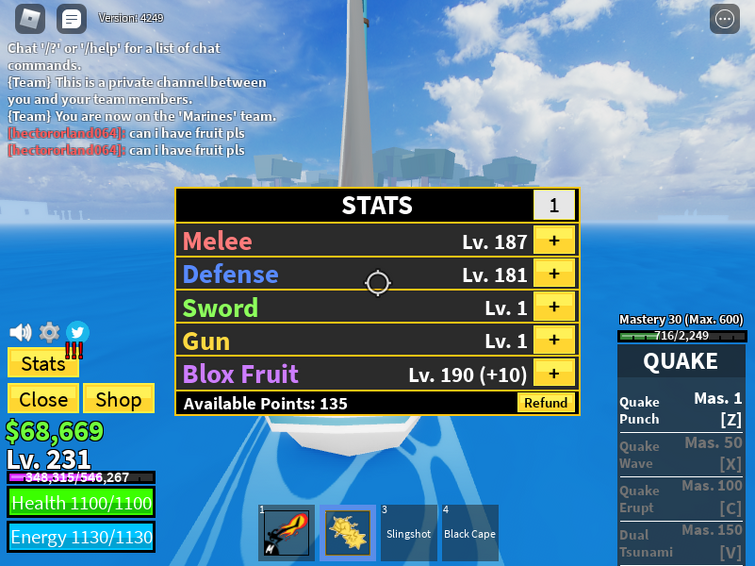 Just got to third sea! Should I refund my stats? : r/bloxfruits