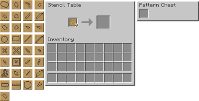 Interface of the stencil table
