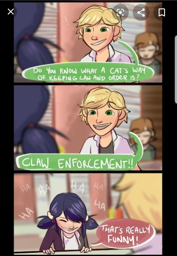 Marinette Laughs At Adrien S Jokes But Not Chat Noir S Fandom