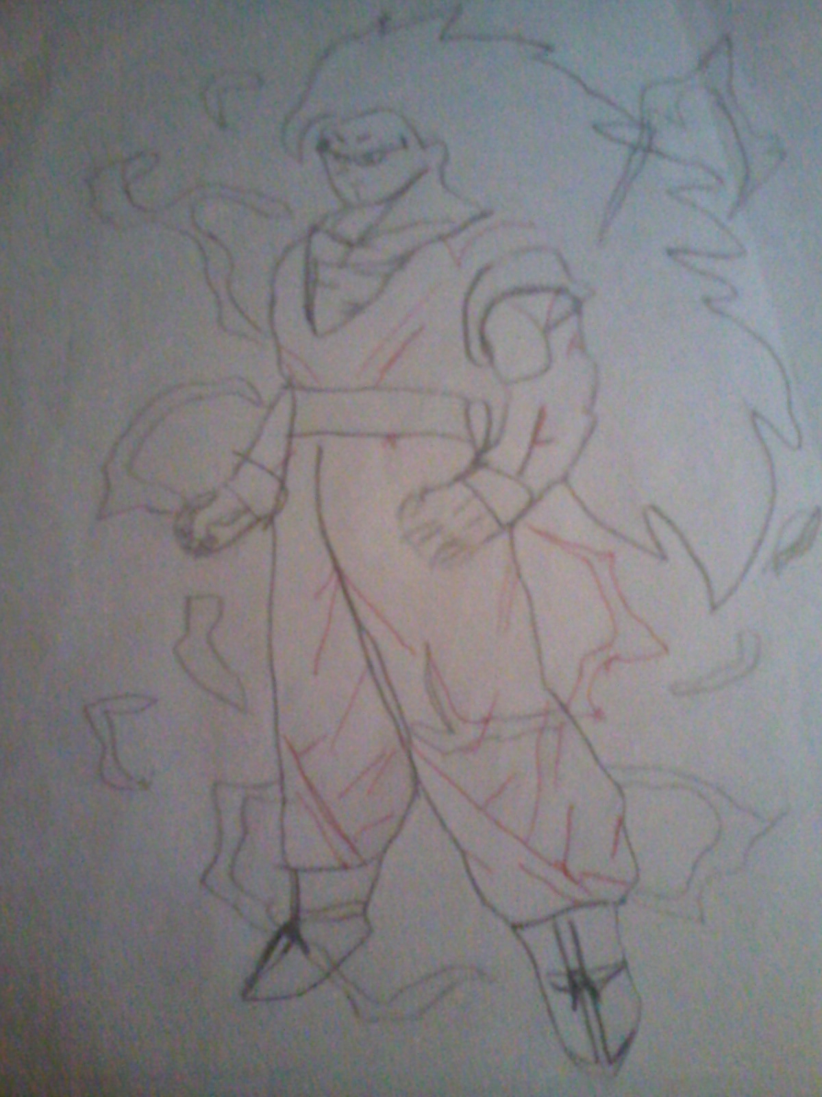 Drawing Goku Super Sayajin 4 - Desenho do Goku Super Sayajin 4