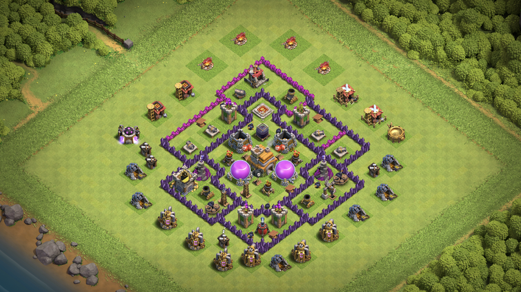 best level 6 town hall defense for trophies
