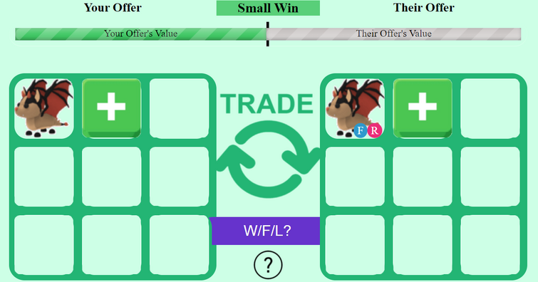The adopt me trading values website doesn't understand the value of no