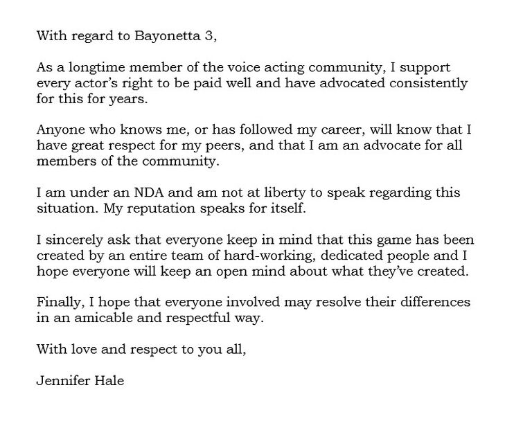 Jennifer Hale on Twitter